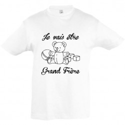 Tee shirt nounours ourson je vais être grand frère