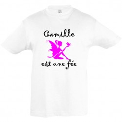 Tee shirt fée prénom personnalisé ref 3