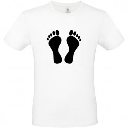 Tee shirt pieds noirs personnalisé ref 2