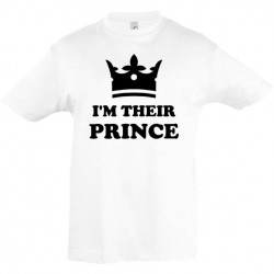 T shirt personnalisé enfant I am their prince
