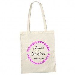Sac de shopping tote bag couronne evjf prénom personnalisable