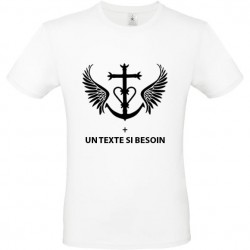 Tee shirt croix de camargue + texte à personnaliser