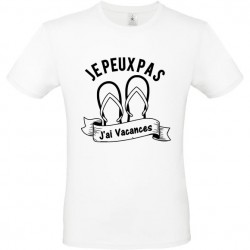 Tee shirt je peux pas j'ai vacances