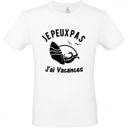 Tee shirt je peux pas j'ai vacances ref 4