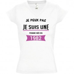 T shirt femme je peux pas j'ai anniversaire à personnaliser