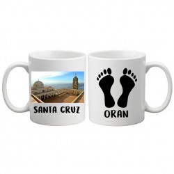 Mug Blanc à personnaliser pied noir Oran et photo de Santa Cruz
