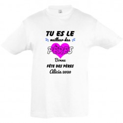 T shirt enfant Tu es le meilleur des pères bonne fête des pères