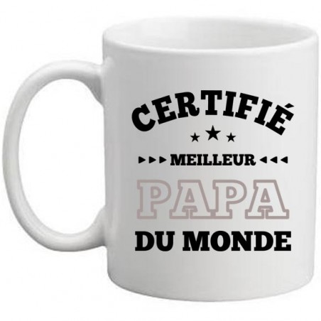 Mug Blanc Certifié meilleur papa du monde