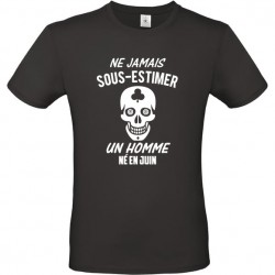T shirt Jamais sous-estimer un homme né en mois à personnaliser