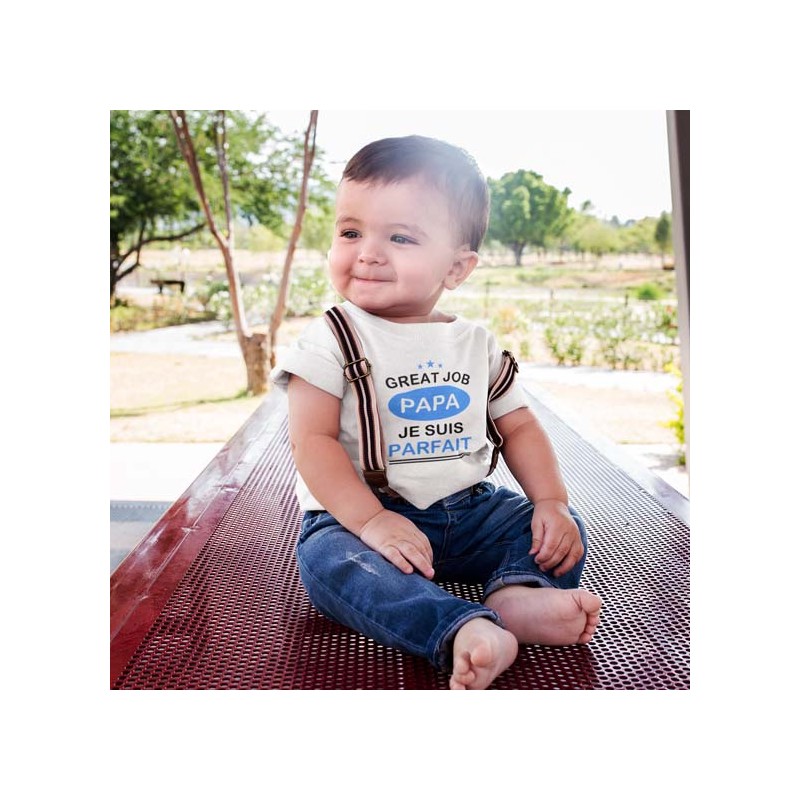 T shirt enfant Great job Papa je suis parfait