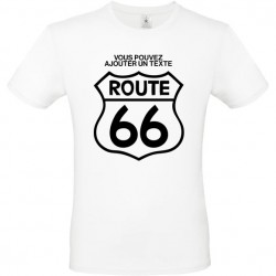 Tee shirt route 66 personnalisable ref 1