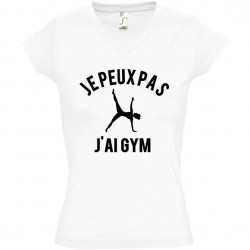 Tee shirt femme je peux pas j'ai gym
