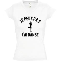 Tee shirt femme je peux pas j'ai danse