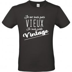 T shirt anniversaire je suis pas vieux je suis vintage